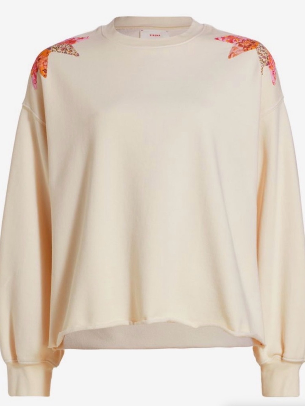 XIRENA Cream Embroidered Shoulder Star Sweatsuit